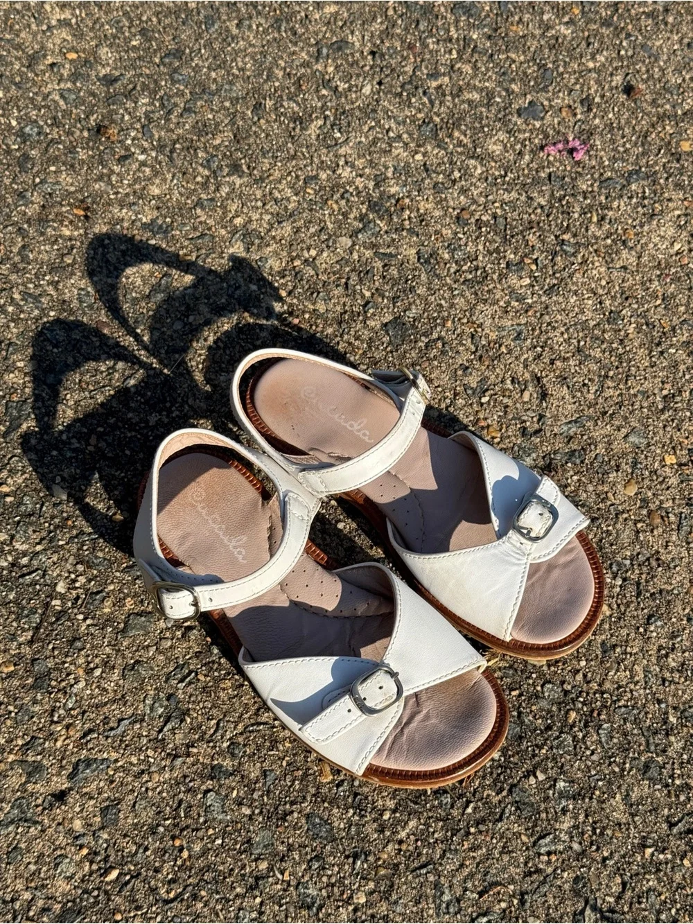 Cucada by Eli 1957 White Leather Sandals Kids Size 29 Made in Spain